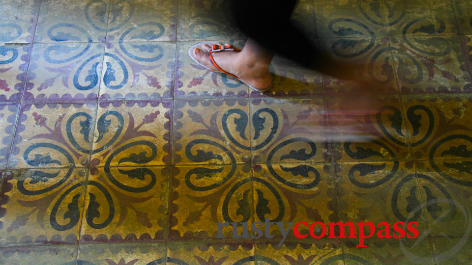 Tiles with tales to tell. Mount Bokor